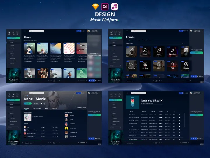 Music Player Layout