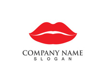 Lips woman logo and symbol vector