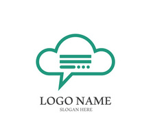 Speech bubble icon logo template vector illustration