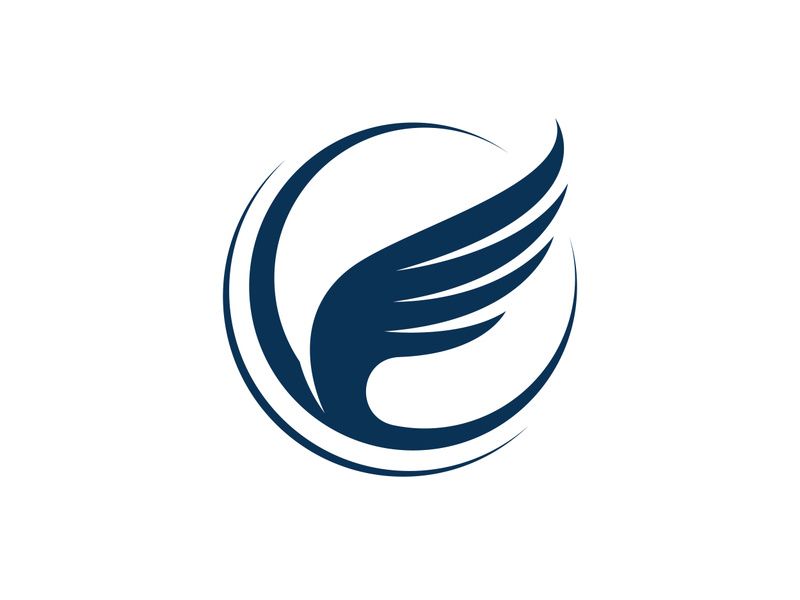 Wing bird logo vector