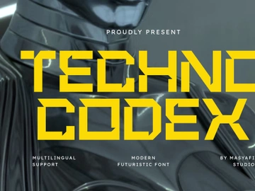 Techno Codex - Modern Futuristic Display Font preview picture