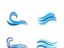 Wave beach vector illustration design logo