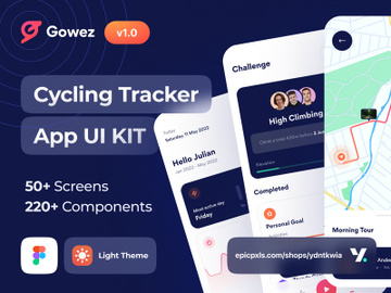 Gowez - Sport Cycling Tracker App UI Kit preview picture