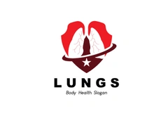 Lungs Logo Design, Body Organ Health Care Vector Illustration