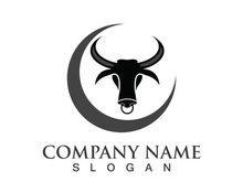 Bull head logo vector icon design illustration