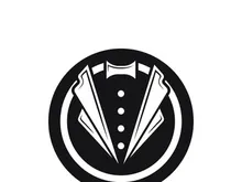 Classic tie icon and suit fashion man logo design