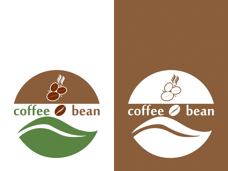 Coffee bean icon vector illustration template