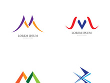 M Letter Logo Template vector illustration design