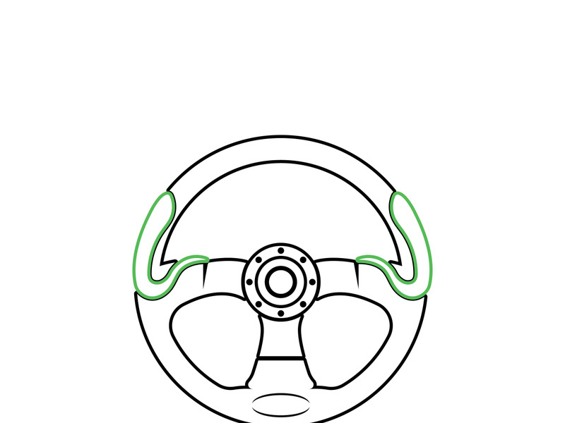 Steering Wheel vector image logo icon