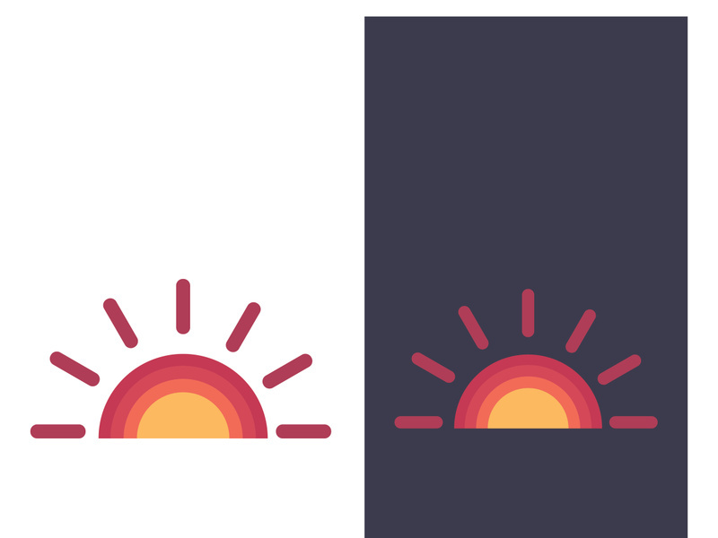 Creative and unique sun logo design.