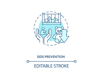 SIDS prevention concept icon preview picture