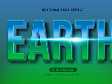 Earth Nature Green editable text effect vector template preview picture