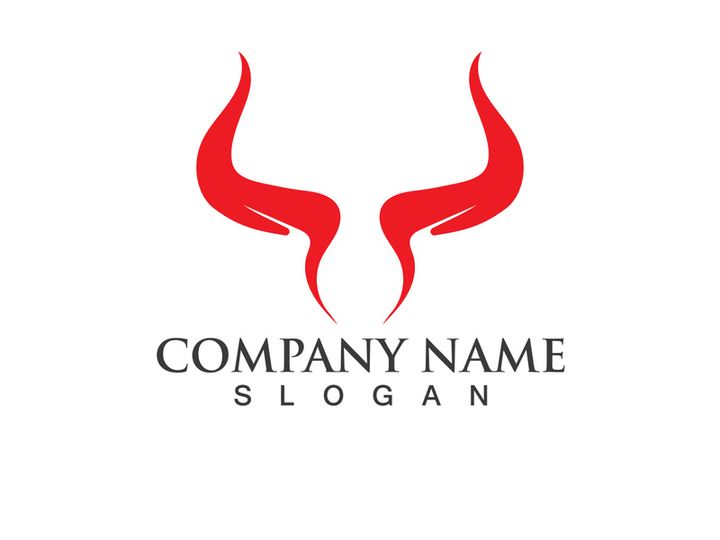Devil horn vector icon logo design illustration template