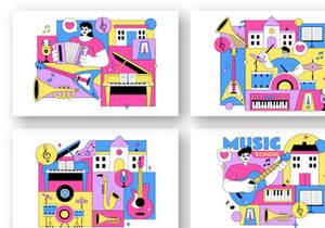 10 Music School Illustration