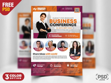 Business Conference Flyer Template PSD preview picture