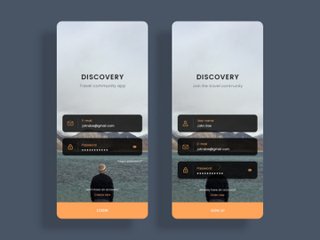 Login and Signup screens for Travelling app preview picture