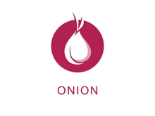 Onion logo vector , red onion icon . illustration Simple onion symbol
