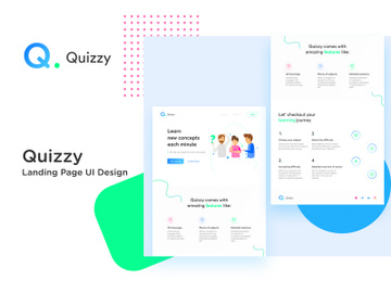 Quizzy Homepage UI Design preview picture