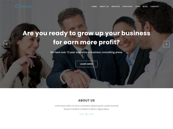 Focus Corporate Business Website Theme