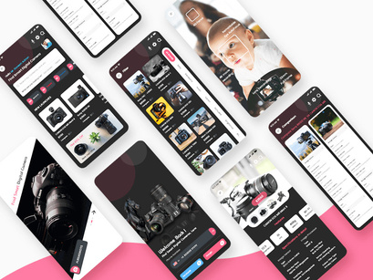 Find Digital Camera Mobile App UI Kit