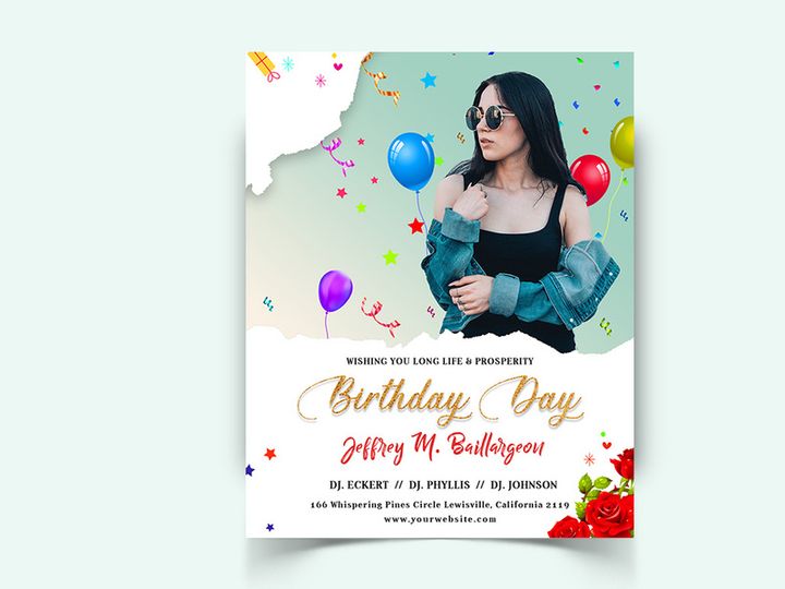 Birthday Party Social Media Post Template
