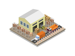 Isometric warehouse preview picture