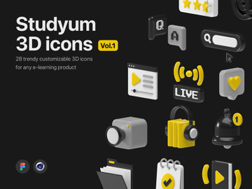 Studyum Free 3D Icons preview picture