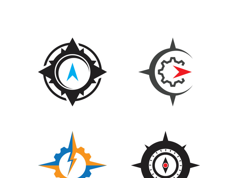 Compass logo template vector icon illustration design