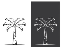 Summer palm tree logo design.