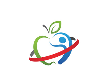 Healthy apple vector icon preview picture