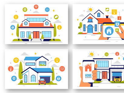 9 Smart Home Automation Illustration