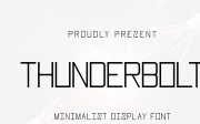 Thunderbolt - Minimalist Display Font