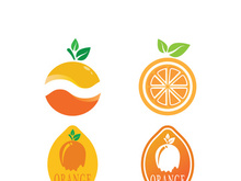 Orange logo design vector icon illustration design
