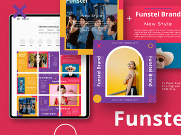 Funstel Puzzle Instagram Feed Template preview picture