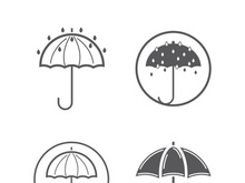 Umbrella icon logo design vector illustration