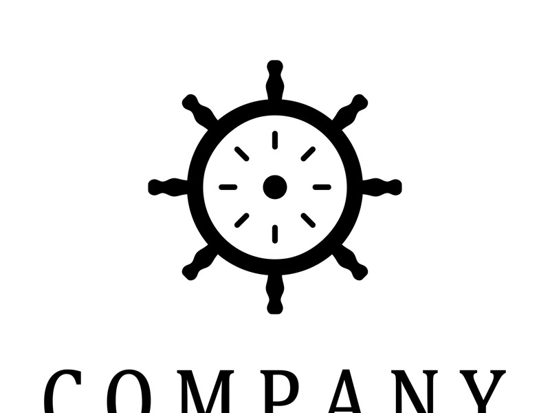 The cruise logo,ship steering logo, boat, yacht, rope, maritime, anchor. Logo for business, sailor, sailing, tourism