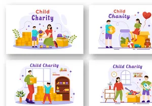 12 Child Charity Illustration