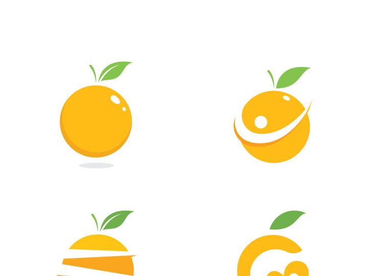 Orange logo icon Vector illustration