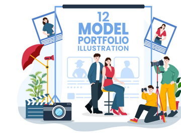 12 Model Portfolio Illustration preview picture