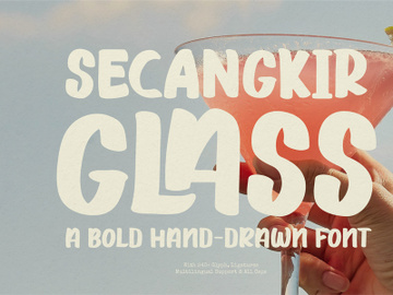 Secangkir Glass | Bold Hand Drawn Font preview picture