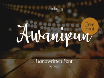 Awanipun Handwritten Free Font preview picture