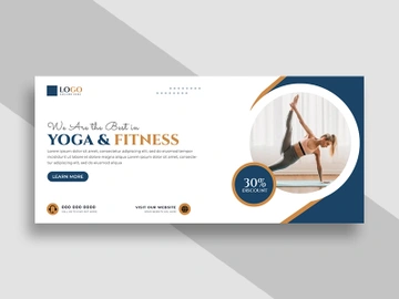 Yoga Fitness Facebook Cover Banner Ver-5 preview picture