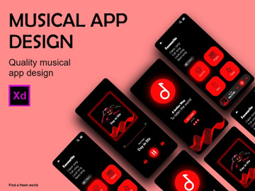 Musical app design. preview picture
