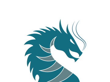 Dragon vector icon illustration design logo template preview picture