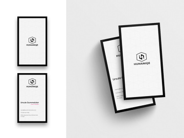 Minimal Business Card Template - Vertical preview picture