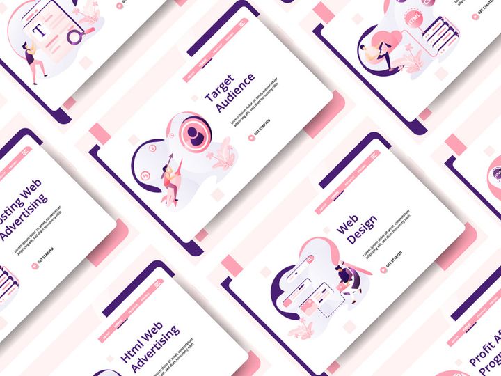 Media Advertising sets Illustration vol 1