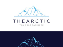 Antarctic iceberg logo design.