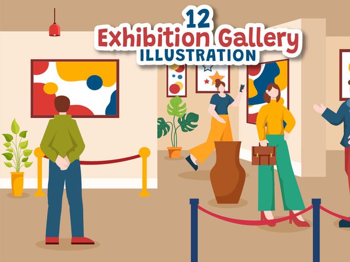 12 Exhibition Gallery Illustration