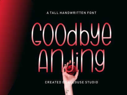 Goodbye Anjing - a Tall Handwritten Font