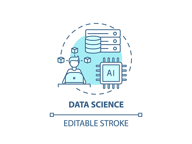 Data science concept icon